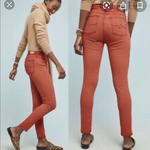AG High arise Sateen Skinny Ankle
